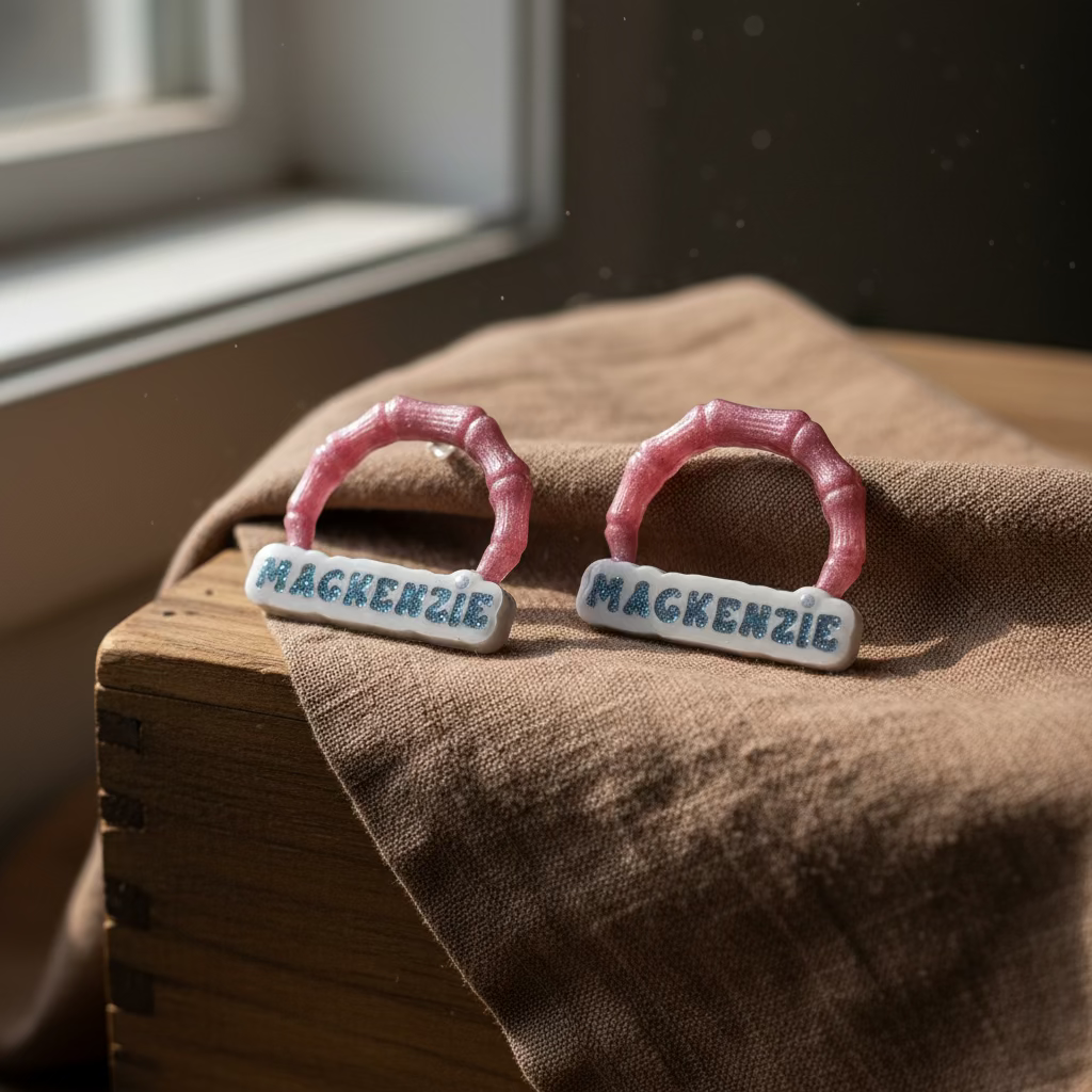 Personalized Bamboo Earrings